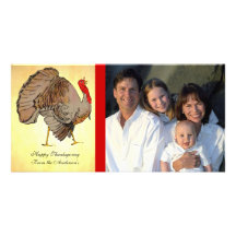 Full Colour Thanksgiving Photos Customized Photo Card