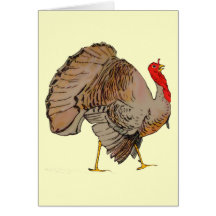 Full Colour Thanksgiving Turkey Greeting Card