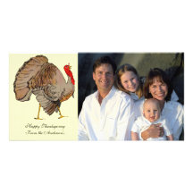 Full Colour Thanksgiving Turkey Photo Greeting Card