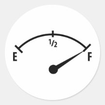 full fuel indicator icon stickers