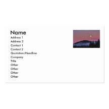 Full Moon at Sunrise Photo Business Card Template