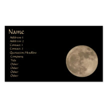 Full Moon Business Card Personalize Your Cards
