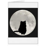 Full Moon Cat Card