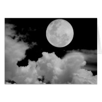 FULL MOON CLOUDS BLACK AND WHITE