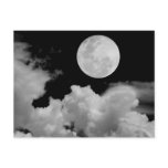 FULL MOON CLOUDS BLACK AND WHITE