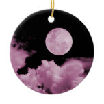 FULL MOON & CLOUDS BLACK & PINK