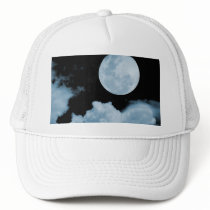 FULL MOON CLOUDS BLUE