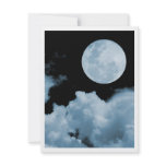FULL MOON CLOUDS BLUE