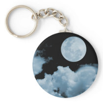 FULL MOON CLOUDS BLUE