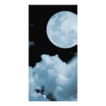 FULL MOON CLOUDS BLUE photo cards