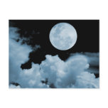 FULL MOON CLOUDS BLUE