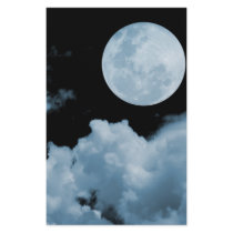 FULL MOON CLOUDS BLUE
