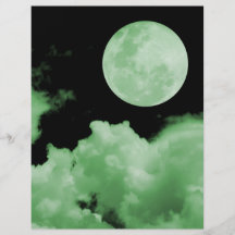 FULL MOON CLOUDS GREEN FULL COLOR FLYER