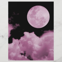 FULL MOON CLOUDS PINK FLYER DESIGN