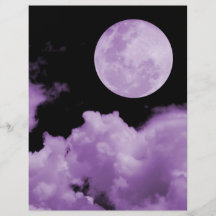 FULL MOON CLOUDS PURPLE FLYER DESIGN