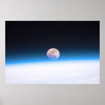 Full Moon partially obscured by atmosphere Poster