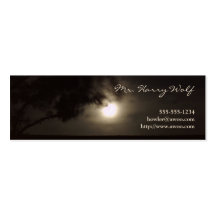 Full moon profile card business card