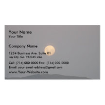 Full Moon Rising At Evening Business Card Templates