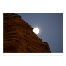 Full moon rising over Sedona Post Cards