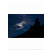 Full moon rising over Sedona Post Cards