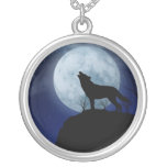 Full Moon Wolf Necklace