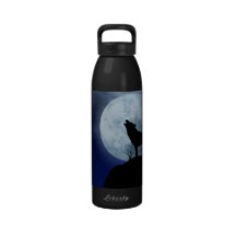 Full Moon Wolf Reusable Water Bottles