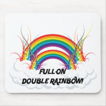 FULL-ON DOUBLE RAINBOW MOUSEPAD