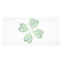 Full Shamrock Customized Photo Card