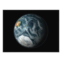 Full view of the Earth highlighting Antarctica Photo Art