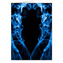 Fumée bleue cartes de vœux