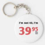 Fun 40th Birthday Plus Tax Keychains