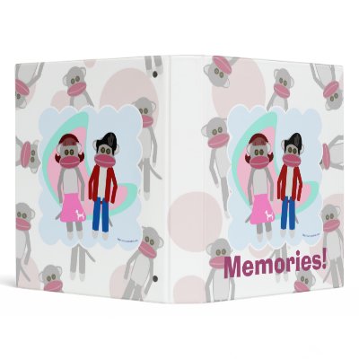 Fun 50's Sock Monkeys Binder by Retrofort