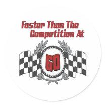 Fun 60th Birthday Gifts Round Stickers