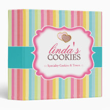 Fun and Bright Heart Cookies Binder