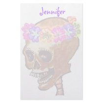 Fun and Colourful Skull stationery