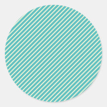 Fun and Modern Teal Striped Pattern Stickers