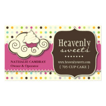 Fun and Whimsical Cupcake | Bakery Business Card