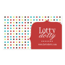 Fun and Whimsical Polk A Dot Business Card