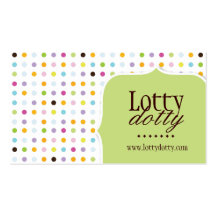 Fun and Whimsical Polk A Dot Business Card