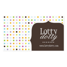 Fun and Whimsical Polk A Dot Business Card