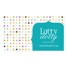 Fun and Whimsical Polk A Dot Business Card