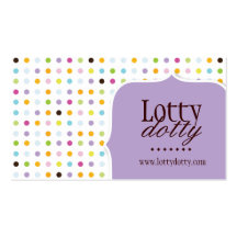 Fun and Whimsical Polk A Dot Business Card