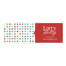 Fun and Whimsical Polk A Dot Packaging Tags Business Card Template