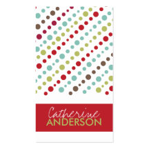 Fun Angled Dots Business Cards