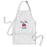 Fun Apron Kiss The Cook! Lipstick Lips Kiss Chefs