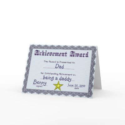 Fun Award Father's Day Card by DizzyDebbie