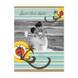 Fun Beach Holiday Photo Save Date Announcement
