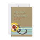 Fun Beach Holiday Tropical Wedding Reception Card