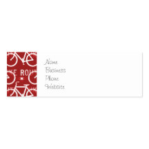 Fun Bike Route Fixie Bicycle Cyclist Pattern Red Business Card Templates