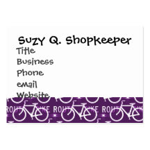 Fun Bike Route Fixie Bike Cyclist Pattern Business Card Template